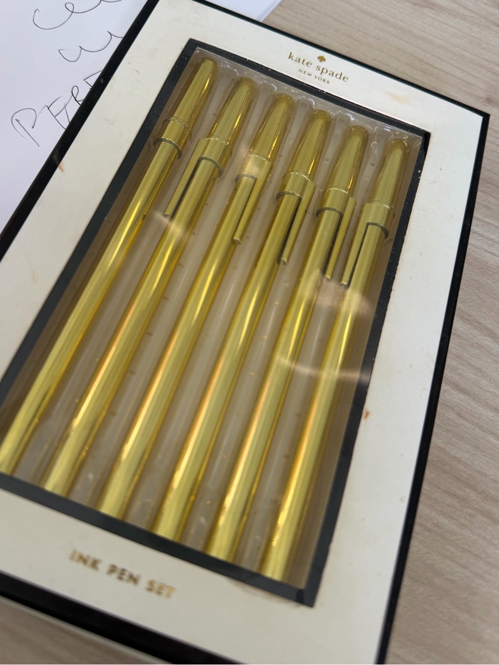 KATE SPADE gold metallic ballpoint pen set